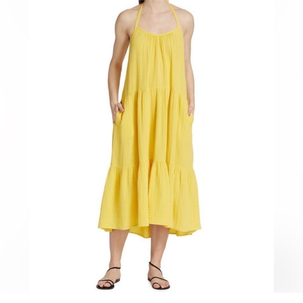 XiRENA  Reagan Sunny Yellow Gathered Dress